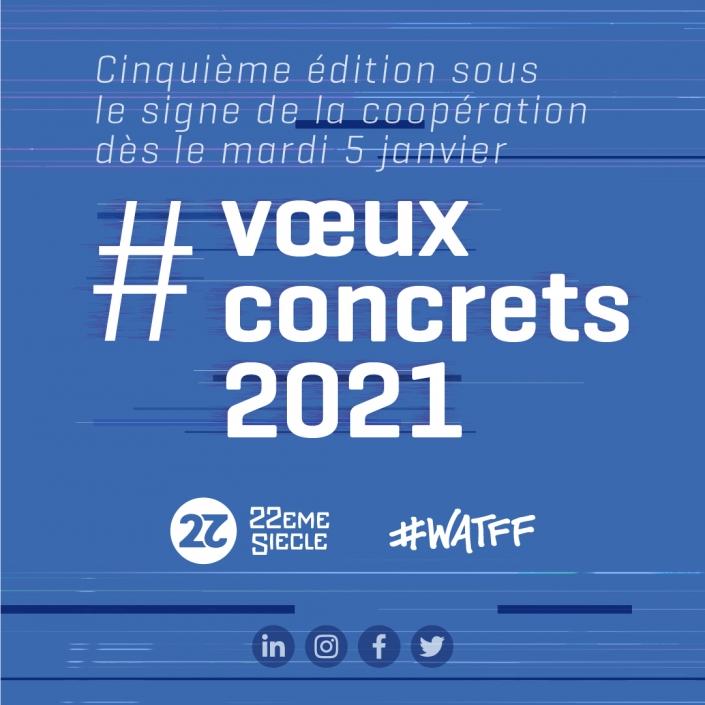 Image Teaser de la 5ème édition des voeux concrets de 22EME SIECLE - campagne de communication co construite