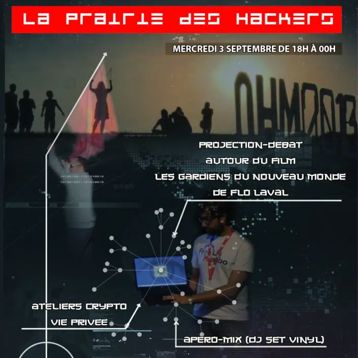 Flyer Prairie des Hackers_evenement promotionnel film les gardiens du nouveau monde